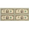 Image 1 : 4 Consec # 2003 A $2 Bills G Mint Chicago Notes CU