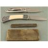 Image 2 : 2 LARGE FOLDING KNIVES +2 SHARPENING STONES