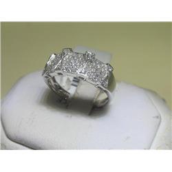 14K White Gold All Diamonds Ring Size 7 1/4