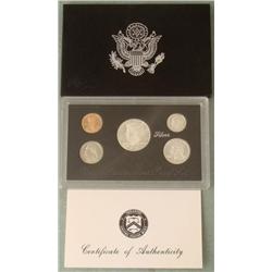 1995 5 Pc US Mint Silver Proof Set- Original Box, COA
