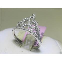 14K White Gold All Diamonds Ring Size 7