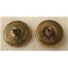 Image 2 : 2 Wisconsin State Brass Coat Buttons Post Civil War