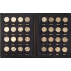 Full Set Walking Liberty Halves 1934-47 VF-UNC in Book