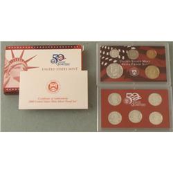 2003 10 Pc US Mint Silver Proof Set- Original Box, COA