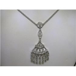 18K White Gold All Diamonds Necklace