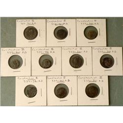 10 Diff Ancient Constantius II 337-361 A.D Roman Coins