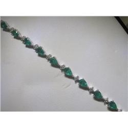 Emeralds and Diamonds Bracelet