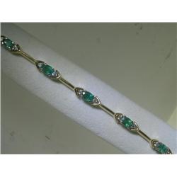 Emeralds and Diamonds Bracelet