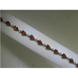 Citrine and Diamonds Bracelet