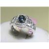 Image 1 : Blue Sapphire and Diamonds Ring