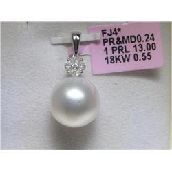 Southsea Pearl and Diamonds Pendant