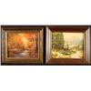 2 Vintage Forest Nature Art Prints Framed R Woods