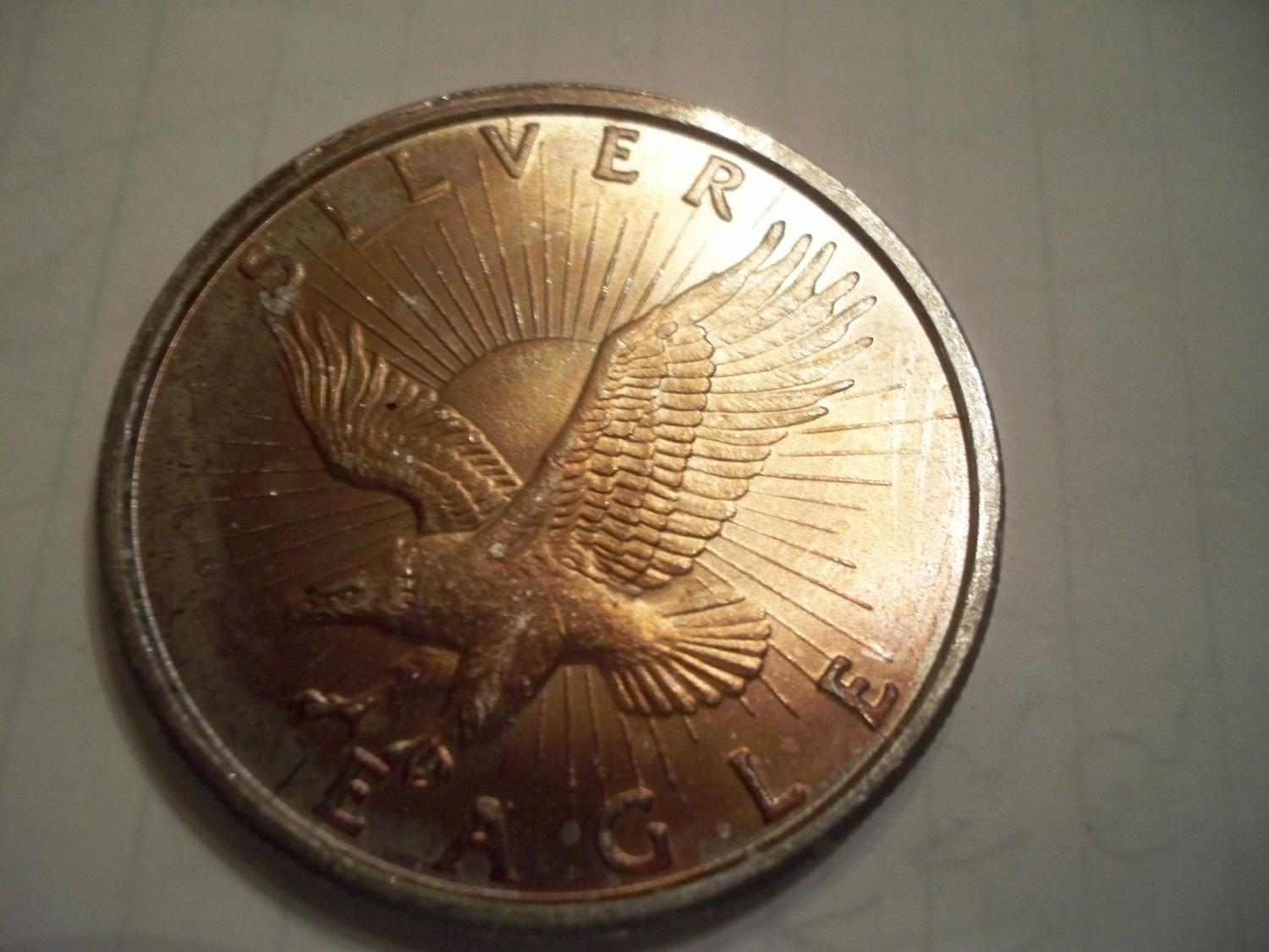 One Troy Oz .999 Fine Silver Eagle Coin