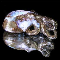 93.72ct Australian Boulder Opal Handcarved Goldfish (GEM-31850)