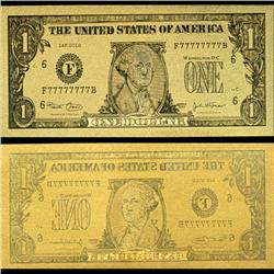 2003 US $1 Gold Foil Bill 1.5 Grams 24k (CUR-06376A)