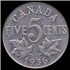 Image 2 : 1936 Canada 5c Hi Grade (COI-7923)