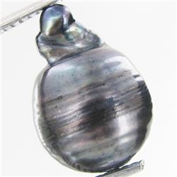 8.31ct Baroque Peacock Black South Sea Saltwater Pearl (GEM-33241)