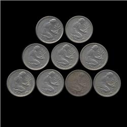 1949 Germany 50 Pfg Hi Grade Scarce 9 Pcs (COI-8179)