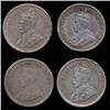 1914-19 Canada 5c 4pcs AU/VF (COI-8583)