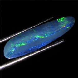 2.25ct Australian Black Opal Doublet Full Fire (GEM-36283)