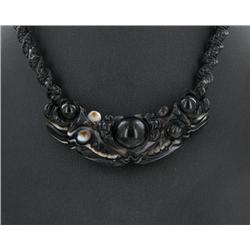 Tibet Agate Dragon &  Bead Choker Necklace (JEW-3240)