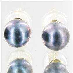 3.28twc Black Pearl 14k Gold Earrings (JEW-2938)