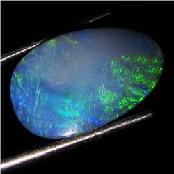 6ct Australian Black Opal Doublet Full Fire (GEM-36565)