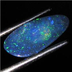 1.39ct Australian Black Opal Doublet Full Fire (GEM-36123)