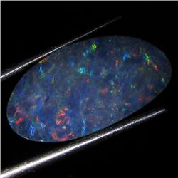 4.5ct Australian Black Opal Doublet Full Fire (GEM-36293)