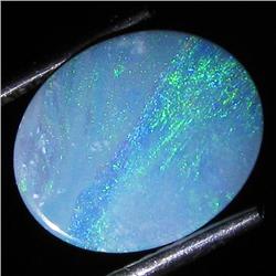 2.44ct Australian Black Opal Doublet Full Fire (GEM-35984)