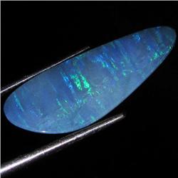 3.87ct Australian Black Opal Doublet Full Fire (GEM-36145)