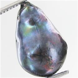 11.68ct Baroque Peacock Black South Sea Saltwater Pearl (GEM-33294)