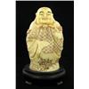 Image 1 : Chinese Handcarved Bone Standing Buddha With Bat (CLB-707)