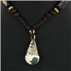 Image 1 : Tibet Shell Agate Bead Nickel Necklace (JEW-3267)