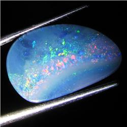 4.5ct Australian Black Opal Doublet Full Fire (GEM-36585)