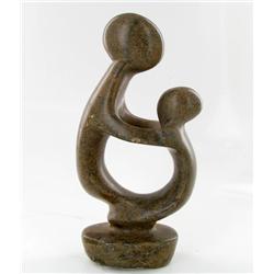 2235ct Handcarved Zimbabwe Serpentine Mother & Child (MIN-000060)