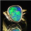 16.2twc Opal Diamond 14k Gold Ring (JEW-3403)