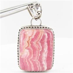 85twc Rhodocrosite Sterling Pendant (JEW-3367)
