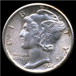 1934 Mercury 10c MS65 FB (COI-8746)