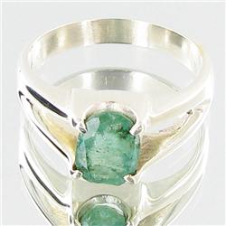 22.91ctw Colombian Emerald Sterling Ring (JEW-2754)