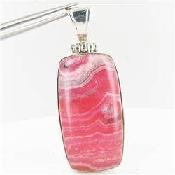 75twc Rhodocrosite Sterling Pendant (JEW-3366)