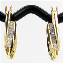 15.1twc Diamond 10k Gold Earrings (JEW-3390)
