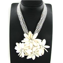 1200ct MOP Pearl & Crystal Necklace (JEW-3311)