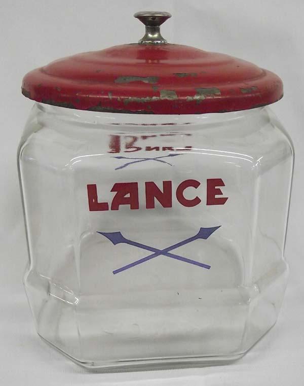 Vintage Lance Cookie/Cracker Glass Storage Jar