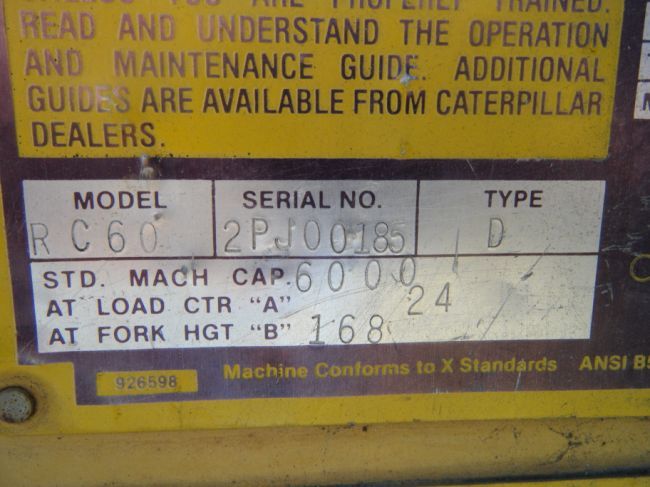 1989 Caterpillar RC60 Forklift