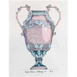 PORCELAIN ETCHING HAND COLORED MITRA LTD ED