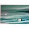 Image 1 : SIGNED COLORFUL ABSTRACT SURREAL LANDSCAPE SALE