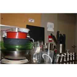 MISC CONTENTS OF KITCHEN INCL UTENSILS -  BAKING