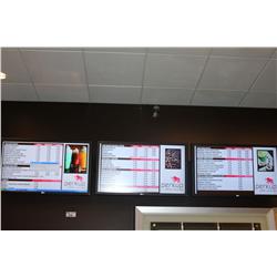 3 LG COMMERCIAL 42" DISPLAY SCREENS WITH LICENSED