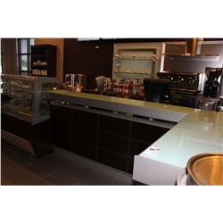 IFI 6' X 9' L SHAPE LEATHER FRONT RETAIL COUNTER